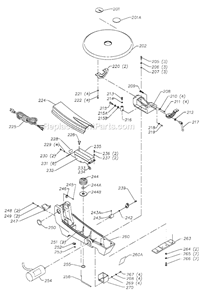 Page B Diagram and Parts List for 40-650 Type 2 Delta Scroll Saw
