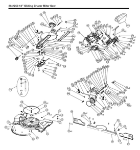 Delta 26-2250 Diagram and Parts List for 26-2250  Delta Saw