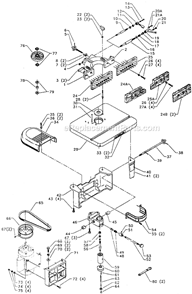 Page A Diagram and Parts List for 43-122 Type 1 Delta Shaper