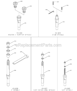 Page C Diagram and Parts List for 43-423 Type 1 Delta Shaper