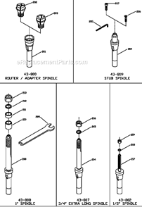Page C Diagram and Parts List for 43-424 Type 1 Delta Shaper