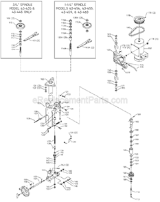 Page B Diagram and Parts List for 43-455 Type 1 Delta Shaper