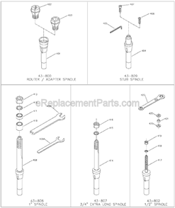Page C Diagram and Parts List for 43-459 Type 1 Delta Shaper
