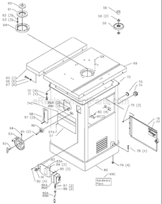 Page A Diagram and Parts List for 43-495X Type 1 Delta Shaper