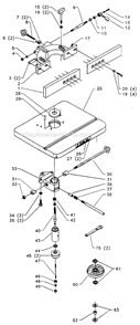 Page A Diagram and Parts List for 43-555 Type 1 Delta Shaper