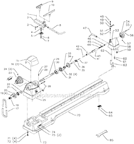 Page A Diagram and Parts List for 46-222 Type 2 Delta Lathe