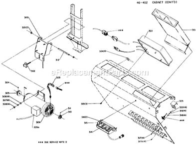 Page C Diagram and Parts List for 46-400 Type 1 Delta Lathe
