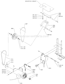 Page C Diagram and Parts List for 46-400 Type 2 Delta Lathe