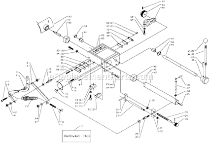 Page A Diagram and Parts List for 46-408 Type 1 Delta Lathe