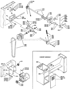 Page B Diagram and Parts List for 46-614 Type 1 Delta Lathe