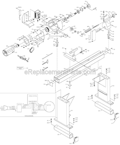Page A Diagram and Parts List for 46-755X  Delta Lathe