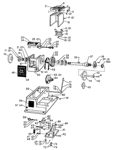 Page A Diagram and Parts List for 46-859 Type 1 Delta Lathe