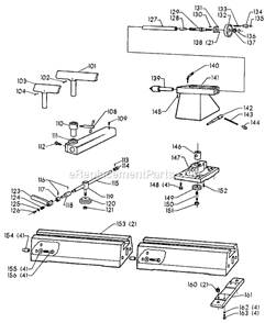 Page B Diagram and Parts List for 46-859 Type 1 Delta Lathe