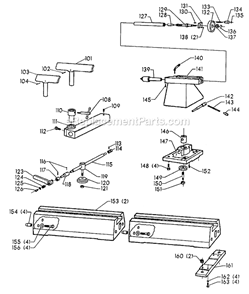 Page B Diagram and Parts List for 46-860 Type 1 Delta Lathe