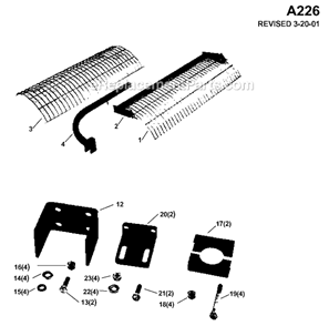 Part Location Diagram of 901092 Delta Support Arm