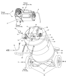 Delta 66-651 Type-1 Diagram and Parts List for 66-651 Type-1 Delta Compressor