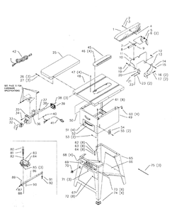 Delta 36-455 Diagram and Parts List for 36-455  Delta Saw