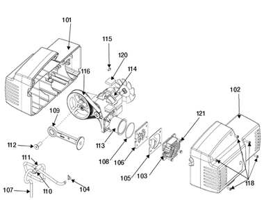 Delta 66-202 Type-0 Diagram and Parts List for 66-202 Type-0 Delta Compressor