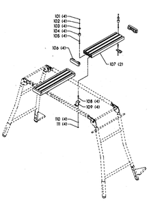 Delta 50-155 Diagram and Parts List for 50-155  Delta Tool Stand & Cart