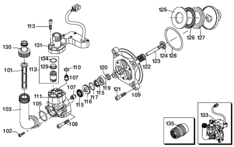 Default 2 Diagram and Parts List for D1600E Type 1 Delta Compressor