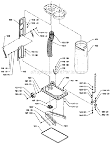 Page B Diagram and Parts List for 50-075 Type 1 Delta Dust Collector