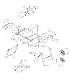 Part Location Diagram of 436103590001 Delta Front Hinge Assembly