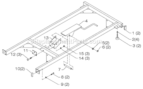 Page A Diagram and Parts List for 50-284 Type 2 Delta Tool Stand & Cart