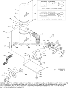 Page A Diagram and Parts List for 50-850 Type 1 Delta Dust Collector