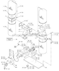 Page A Diagram and Parts List for 50-853 Type 1 Delta Dust Collector