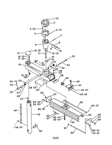 Support And Guide Diagram and Parts List for 33-893  Delta Chop Saw
