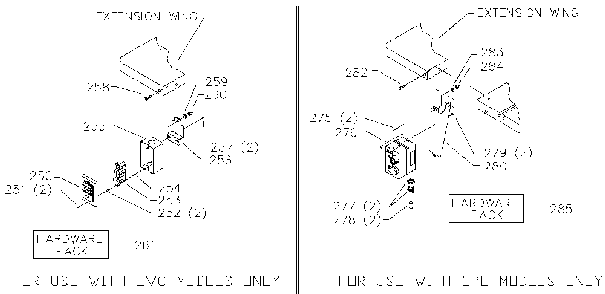 Exploded Diagram C Diagram and Parts List for 36-R53L-575-U50 Type 1 Delta Table Saw