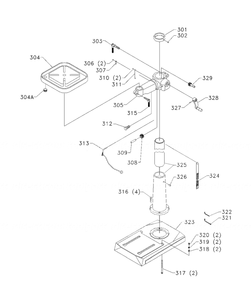 Delta 17-898x Diagram and Parts List for 17-898X  Delta Drill Press