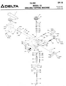 Delta 15-202 Diagram and Parts List for 15-202  Delta Drill Press