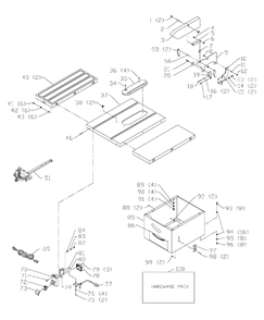 Delta 36-682xl Diagram and Parts List for 36-682XL  Delta Saw