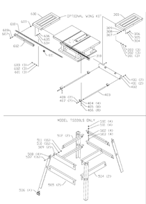 Delta Ts220ls Diagram and Parts List for TS220LS  Delta Saw
