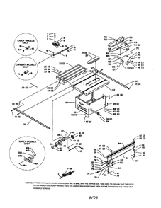 Table/Handle/Miter Gage Diagram and Parts List for 34-440 95H98460 & HIGHER Delta Table Saw