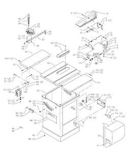 Delta 36-843 Diagram and Parts List for 36-843  Delta Saw