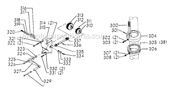 Page D Diagram and Parts List for 70-216 Type 1 Delta Drill Press