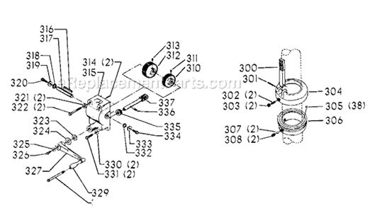 Page D Diagram and Parts List for 70-255 Type 1 Delta Drill Press