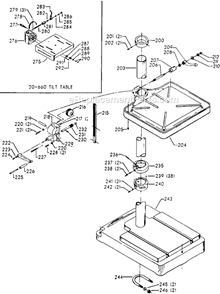 Page C Diagram and Parts List for 70-275 Type 1 Delta Drill Press