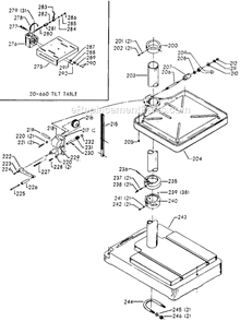Page C Diagram and Parts List for 70-276 Type 1 Delta Drill Press