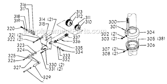 Page D Diagram and Parts List for 70-281 Type 1 Delta Drill Press