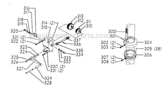 Page D Diagram and Parts List for 70-321 Type 1 Delta Drill Press
