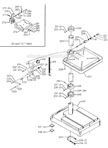 Page C Diagram and Parts List for 70-336 Type 1 Delta Drill Press