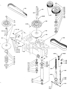 Page B Diagram and Parts List for 70-341 Type 1 Delta Drill Press