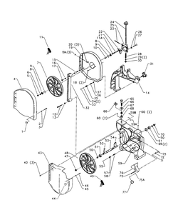 Fig-0 Diagram and Parts List for 28-274C  Delta Saw