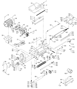 Delta 22-795x Type-1 Diagram and Parts List for 22-795X Type-1 Delta Planer Jointer