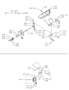 Delta 36-845 Diagram and Parts List for 36-845  Delta Saw