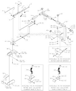 Part Location Diagram of 78-966 Biesemeyer Accessory Kit