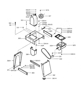 Fig-2 Diagram and Parts List for 28-274C  Delta Saw